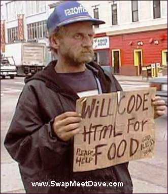 Will code HTML for food